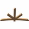 Ekena Millwork Alberta Smooth Timber Gable Bracket, Western Red Cedar, 84"W x 49"H x 3 1/2"D x 5 1/2"F, 14/12 Pitch GBW084X49X0406ALB00SWR - alternate 3